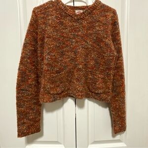Copper Key V-Neck Sweater in Warm Tones